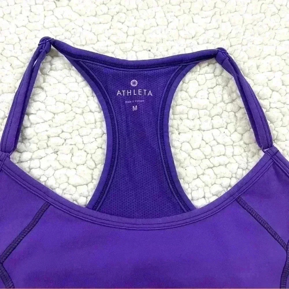 Athleta Purple Retreat Yoga Compression Fit & Flare Athletic Tank Top Size M - Picture 11 of 13